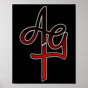 Amazing Grace Tattoo Bleeding Heart  Poster