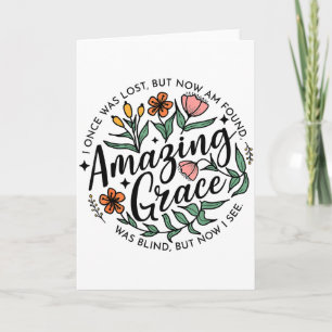 Amazing Grace Wildflower Christian Jesus Happy Eas Card