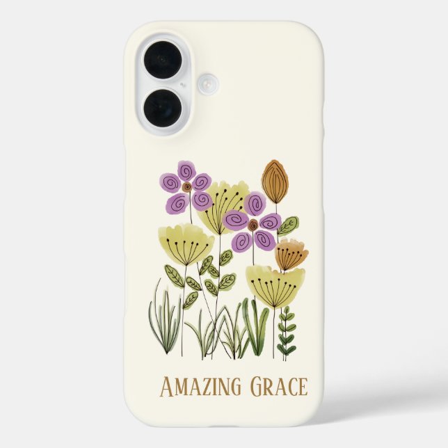 Amazing Grace Wildflowers Case-Mate iPhone Case (Back)