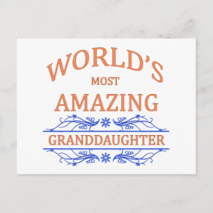 Amazing Granddaughter Postcard