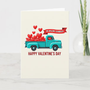 Amazing Grandson Valentine Card