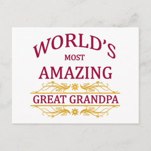 Amazing Great Grandpa Postcard