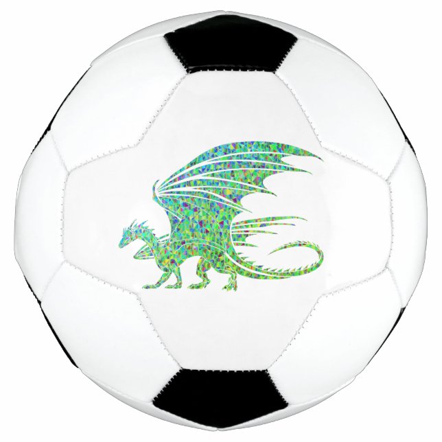 Amazing Green Dragon Mosaic  Football (Front)