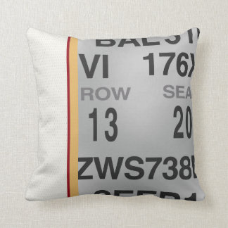 Amazing Grey & White Ice Hockey Game Ticket Cushion