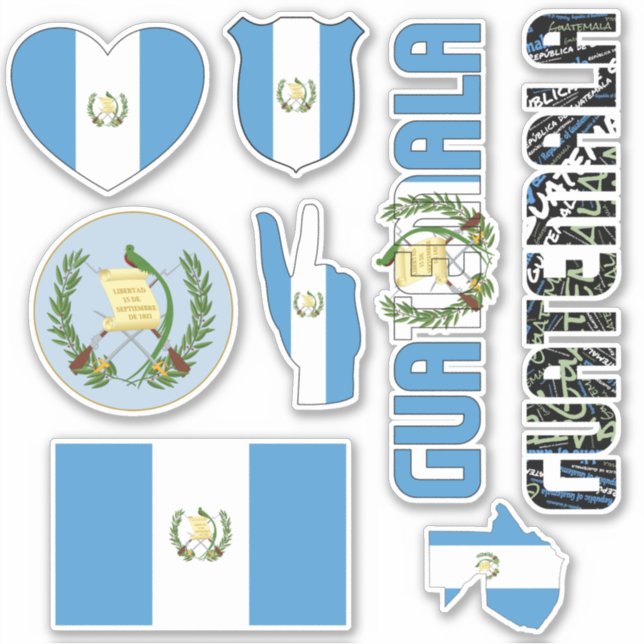 Amazing Guatemala Shapes National Symbols (Front)