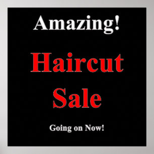 Amazing Haircut Sale Poster Matte