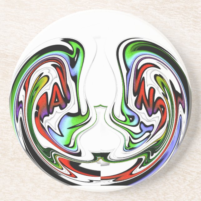 Amazing Hakuna Matata Whirl Art Print Coaster (Front)