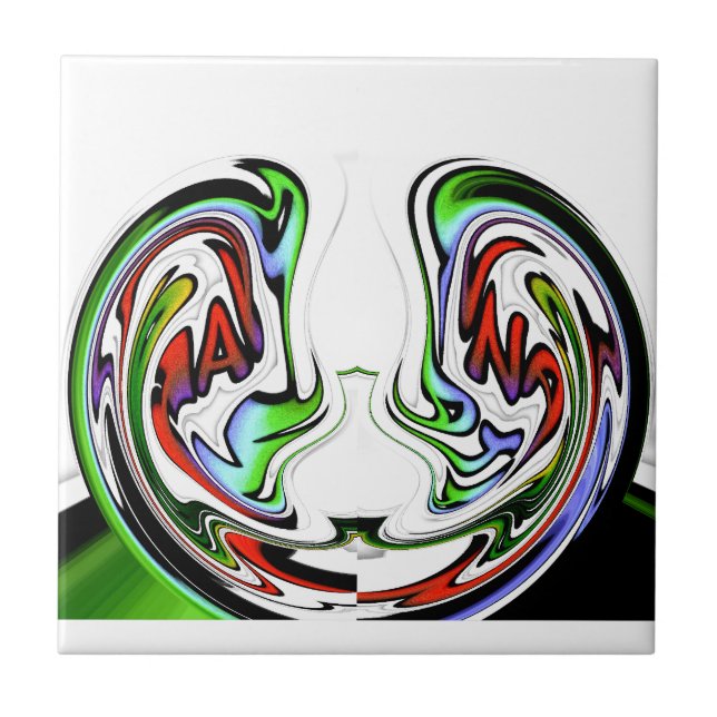 Amazing Hakuna Matata Whirl Art Print Tile (Front)