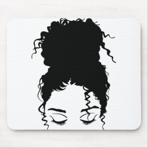 amazing high messy bun mouse mat