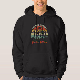 Amazing Husband 1970 Couple wedding Anniversary Me Hoodie