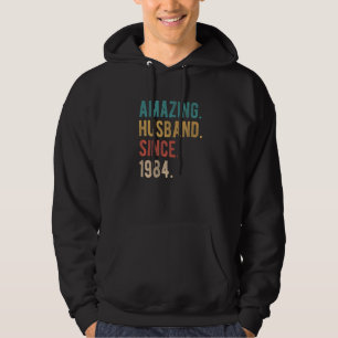 Amazing Husband Since 1984  38th Wedding Aniversar Hoodie