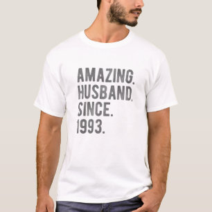 Amazing Husband Since 1993 - 29 Wedding Anniversar T-Shirt