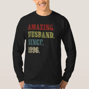 Amazing Husband Since 1996 26 Wedding Aniversary T-Shirt