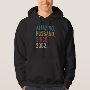Amazing Husband Since 2002 20th Wedding Aniversar Hoodie