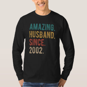 Amazing Husband Since 2002 20th Wedding Aniversar T-Shirt