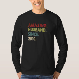 Amazing Husband Since 2010 12 Wedding Aniversary T-Shirt