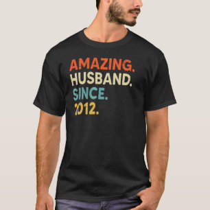 Amazing Husband Since 2012 10 Wedding Aniversary T-Shirt