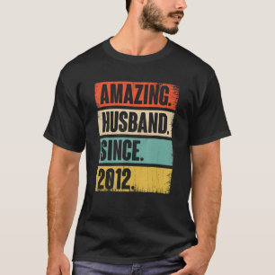 Amazing Husband Since 2012 10 Wedding Anniversary T-Shirt