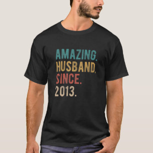 Amazing Husband Since 2013 - 9Th Wedding Aniversar T-Shirt