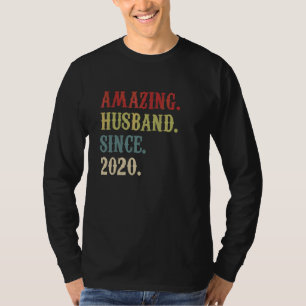 Amazing Husband Since 2020 2 Wedding Aniversary  R T-Shirt