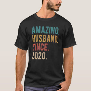 Amazing Husband Since 2020 2nd Wedding Aniversary T-Shirt