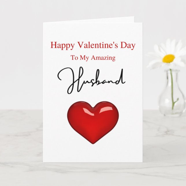 Amazing Husband Valentine's Day  Card (Small Plant)