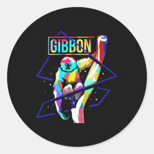 Amazing Hylobates Lar Lesser Ape Gibbon Gibbons Mo Classic Round Sticker