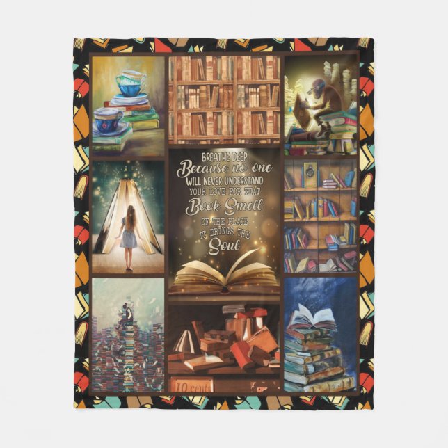 Amazing I Love Books Blanket Gift Reading Book (Front)