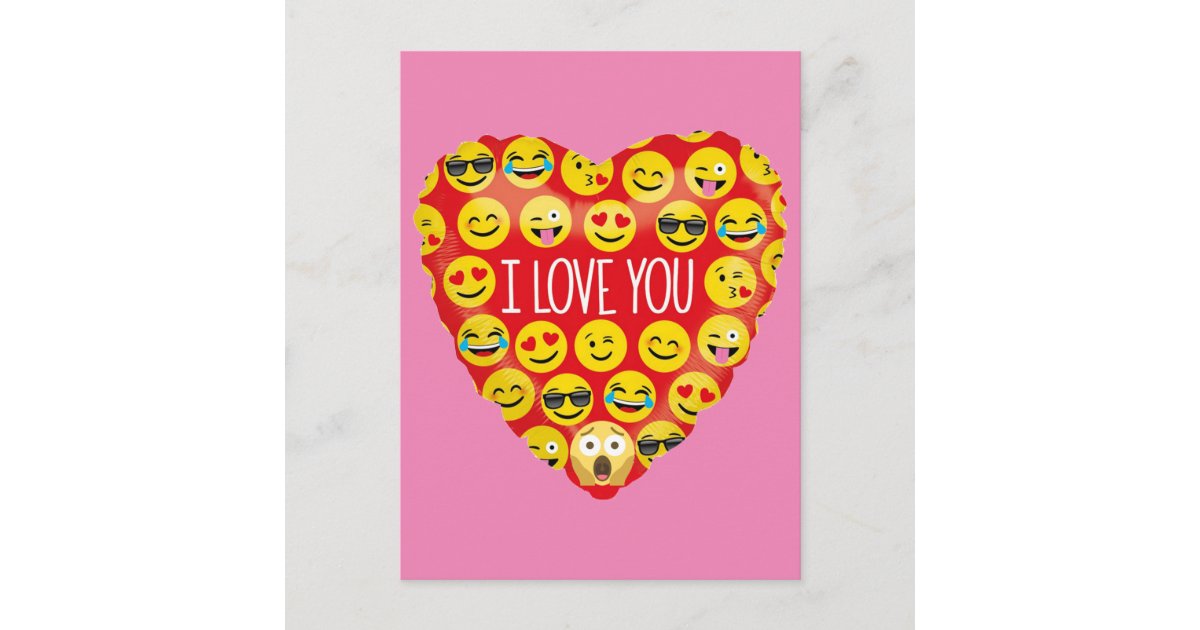 Amazing I Love You Emoji Gift Postcard Zazzle Co Uk