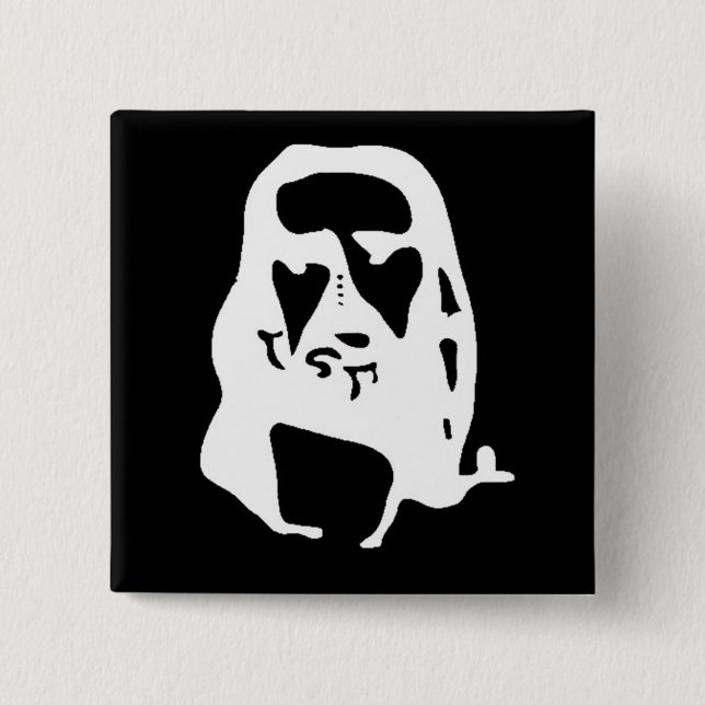 Amazing Jesus Christ Optical Illusion 15 Cm Square Badge (Front)