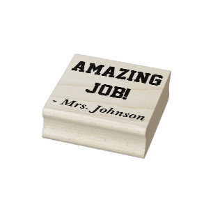 "AMAZING JOB!" Acknowledgement Rubber Stamp