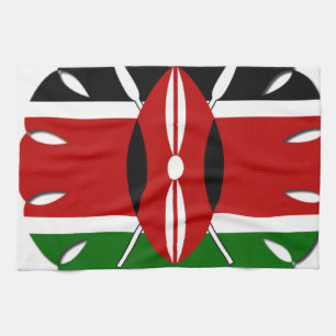 Amazing Kenyan National Flag Tea Towel