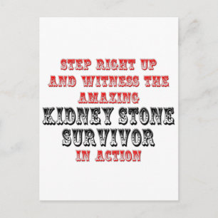 Amazing Kidney Stone Survivor In Action Postcard
