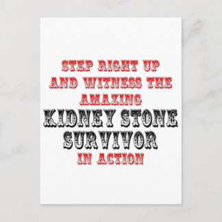 Amazing Kidney Stone Survivor In Action Postcard