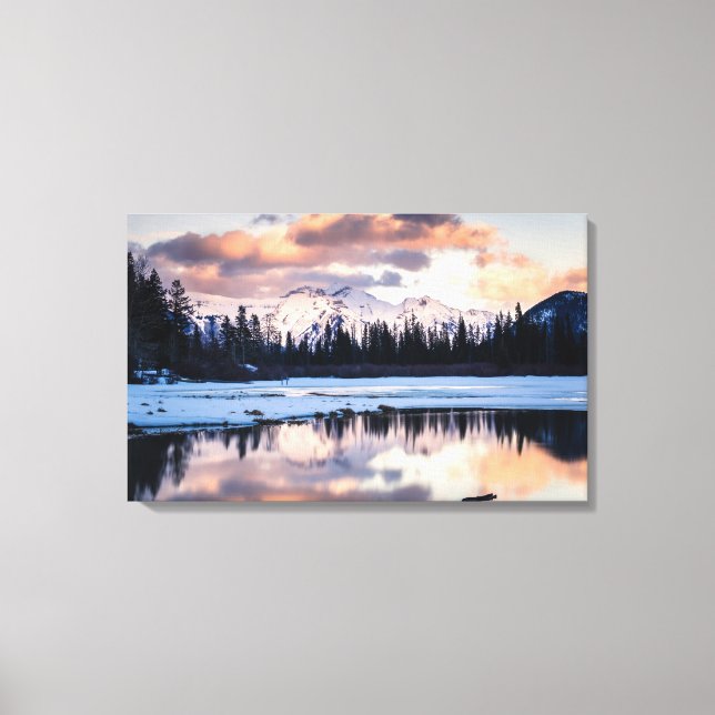 Amazing Lake at Sunset Canvas (Front)