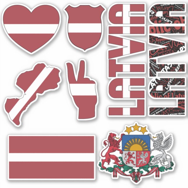 Amazing Latvia Shapes National Symbols (Front)