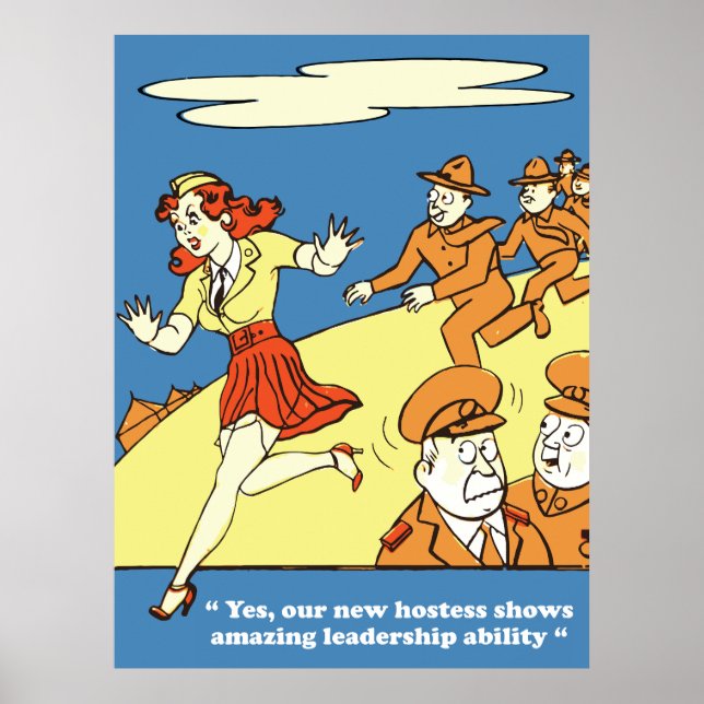 Amazing Leadership Ability, Army Humour, Vintage Poster (Front)