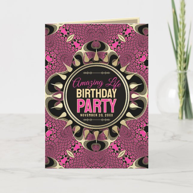 Amazing Life Birthday Party Photo Collage Invitation (Front)