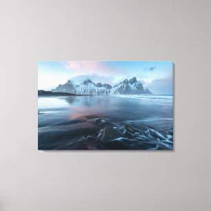 Amazing Light in Iceland Stokksnes, Vestrahorn Canvas Print