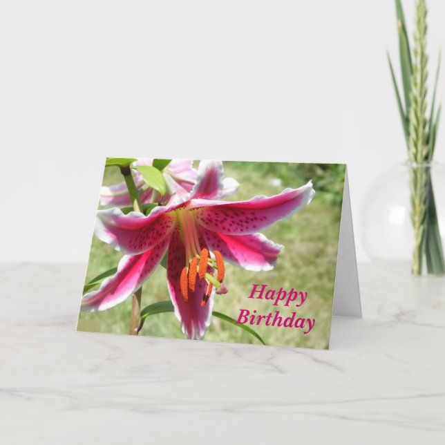 Amazing Lily Birthday Card (Front)
