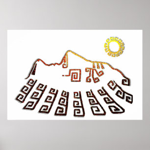 Amazing Machu_Picchu Cusco Peru Drawing Poster