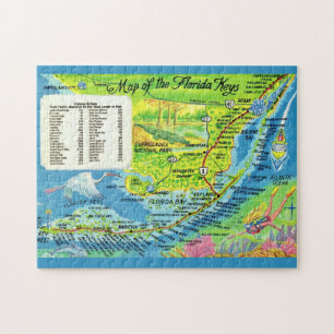 Amazing Map of the Florida Keys Jigsaw Puzzle