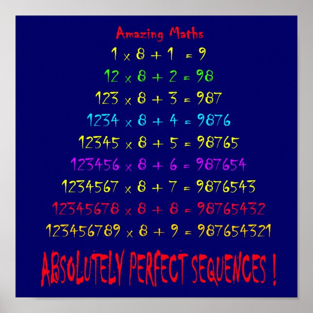Amazing Maths Poster (Front)