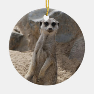 Amazing Meerkat Ceramic Tree Decoration