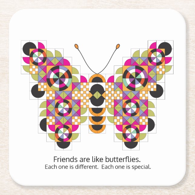 Amazing Monarch Butterfly Quilt Pattern Coasters (Front)