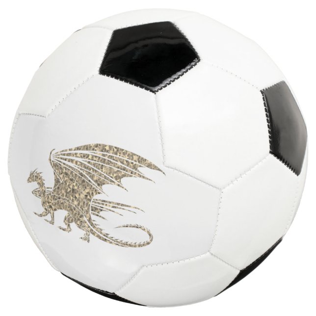 Amazing Mosaic Dragon Golden Football (Three Quarter)