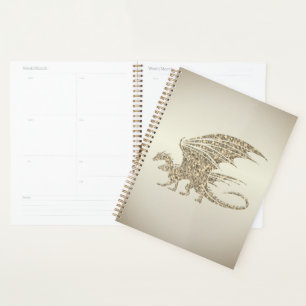 Amazing Mosaic Dragon Golden Planner