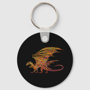 Amazing Mosaic Dragon Key Ring