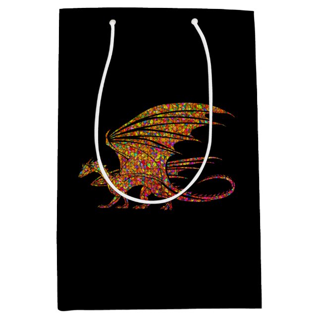 Amazing Mosaic Dragon  Medium Gift Bag (Front)