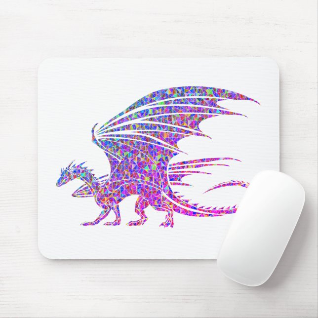 Amazing Mosaic Dragon Mouse Mat (With Mouse)